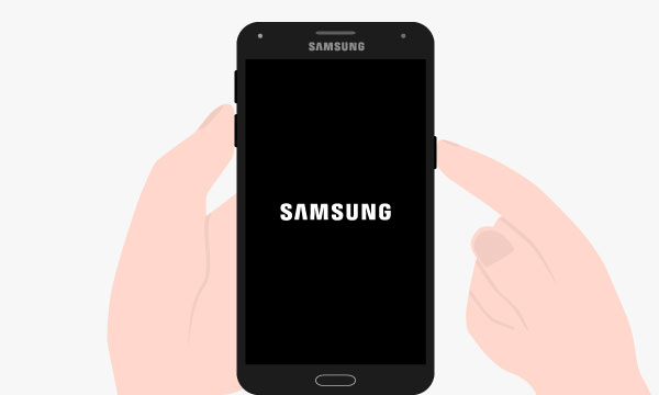 Samsung phone display is black and white
