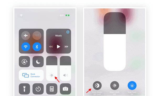 iOS 11: Enable/ Disable Night Shift Mode Using Control Center: iPhone