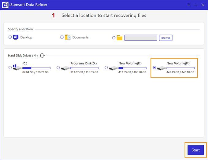 select scanning drive