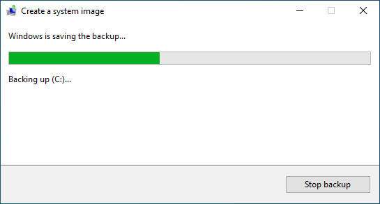 backing up