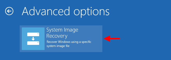 select System Image Recovery