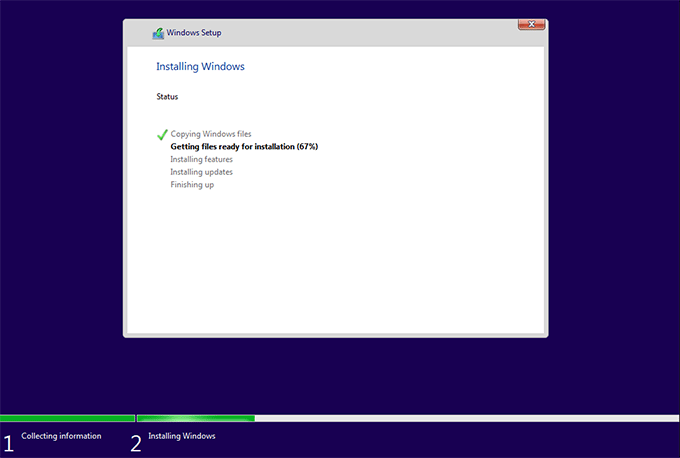 installing Windows 10