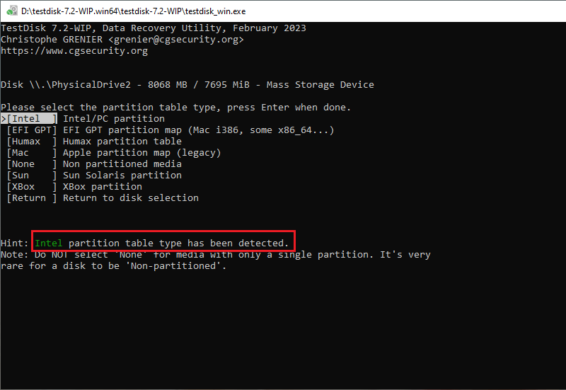 select-the-partition-table-type