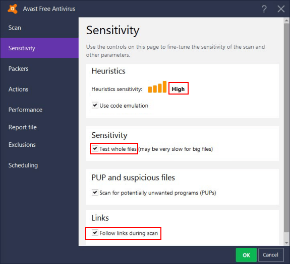 Tweak the USB scan settings