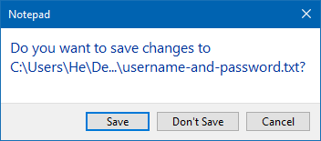 Prevent text file from deleting and losing