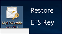 restore encryption certificate and key
