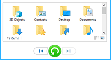 restore files using File History