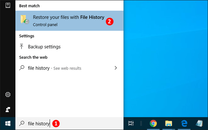 search File History