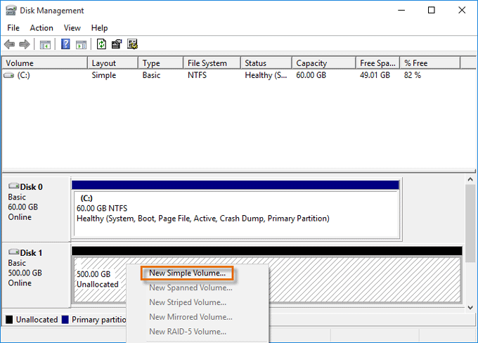 partition the ssd drive