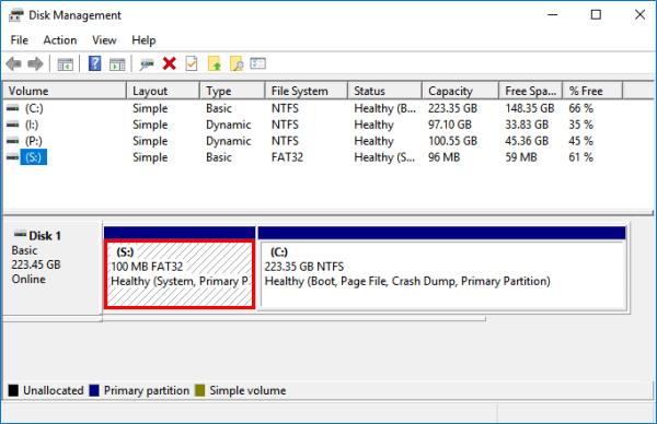 The location of BCD boot file