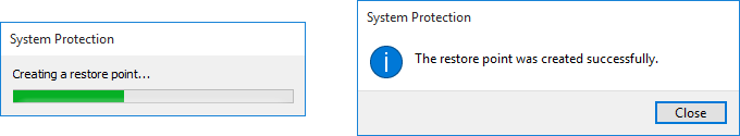 create restore point