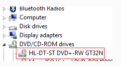 Optical drive's specification