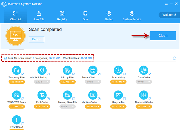 clean up Asus laptop Windows with iSumsoft System Refixer