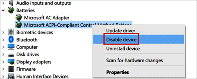 Disable device