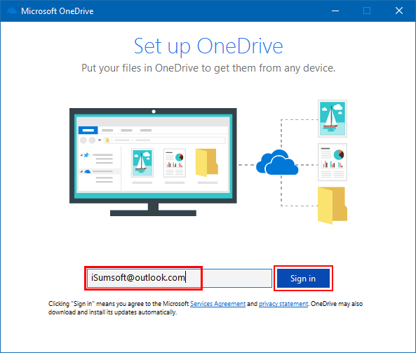 Sign in with Microsoft account