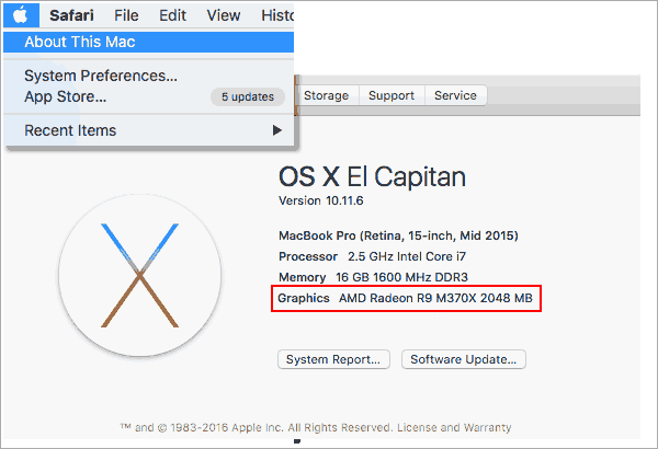 Mac Graphic information