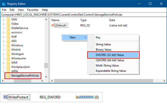 Create write protect DWORD