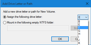assign drive letter
