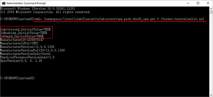 check TPM in CMD