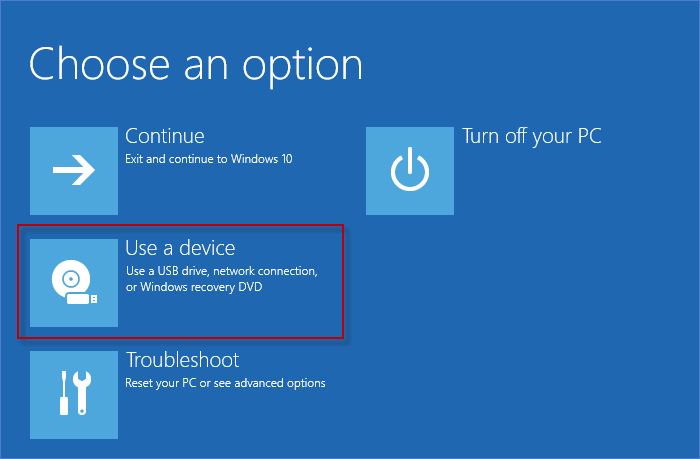 choose Use a device