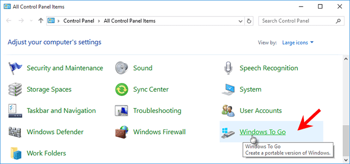 create portable Windows 10 with Windows To Go