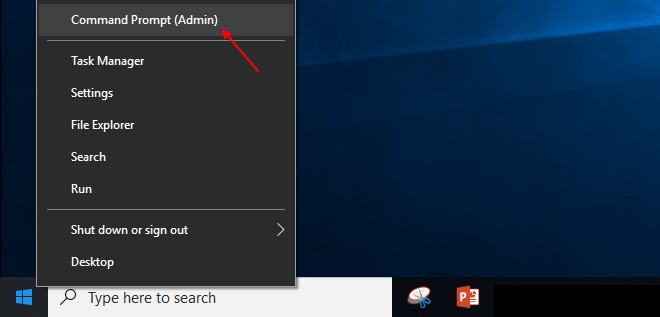 Open Command Prompt(Admin）