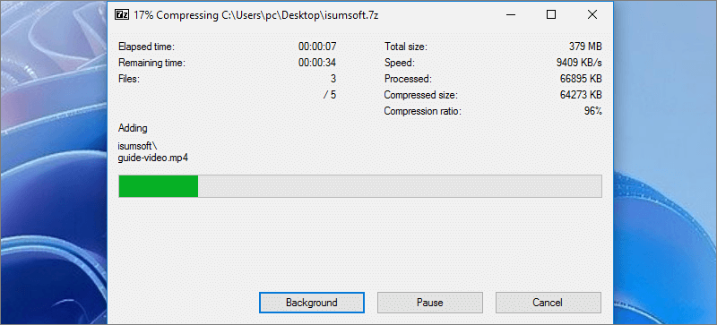 7-Zip encrypting folder