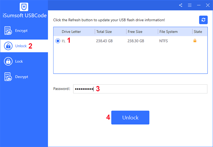 unlock the password protected external hard drive