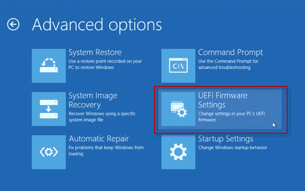 UEFI Firmware Settings