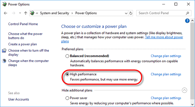 choose High performance