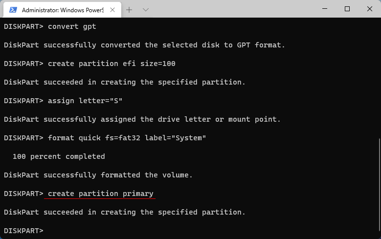 create-primary-partition