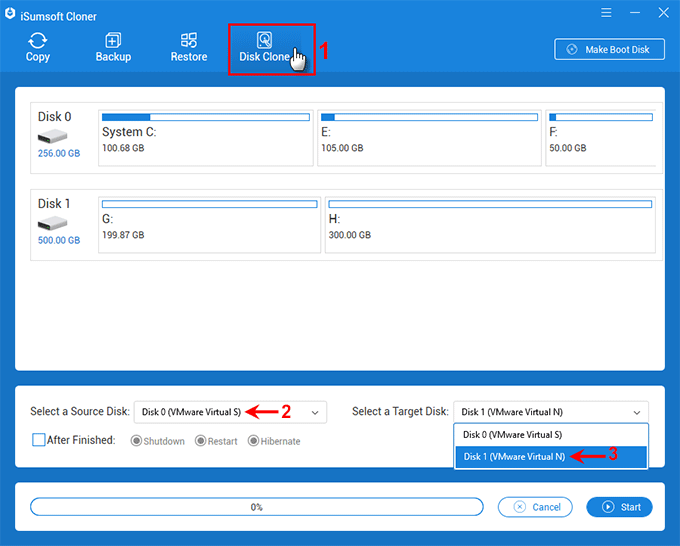 select ssd to clone