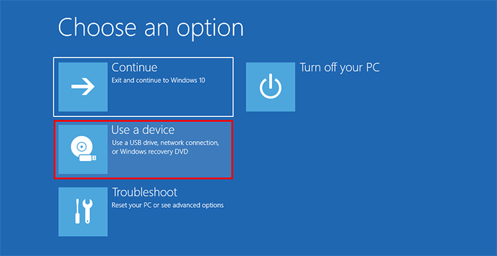 choose Use a Device
