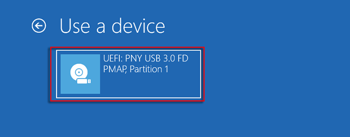 select external hard drive as boot device