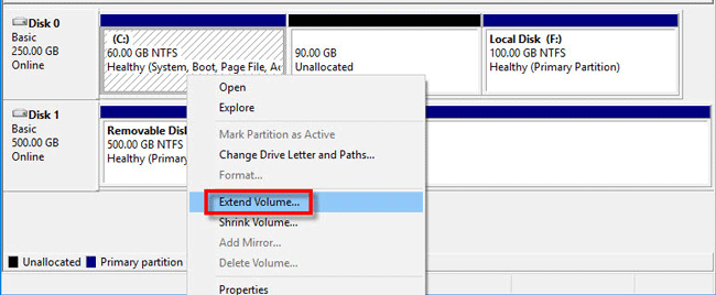 extend volume