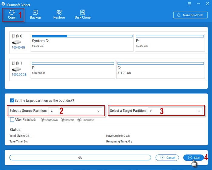 migrate Windows 11 to new m.2 ssd with iSumsoft Cloner