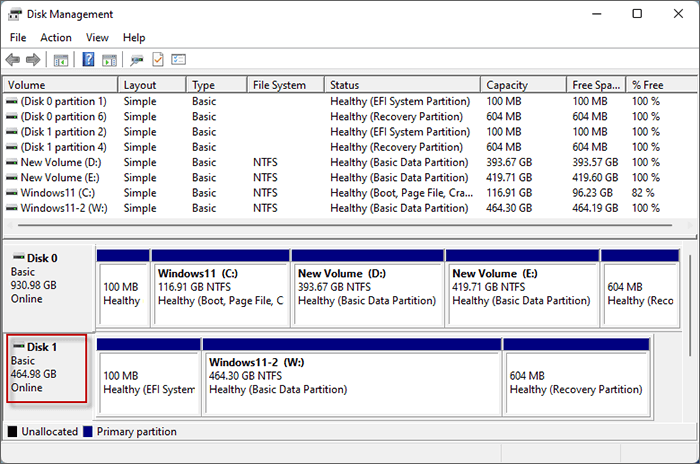 successfully create efi system, boot, recovery partition on the new m.2 ssd