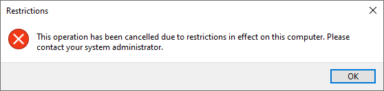 error message