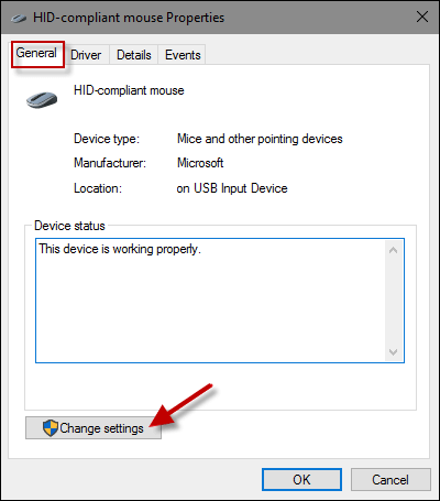 Click Change Settings