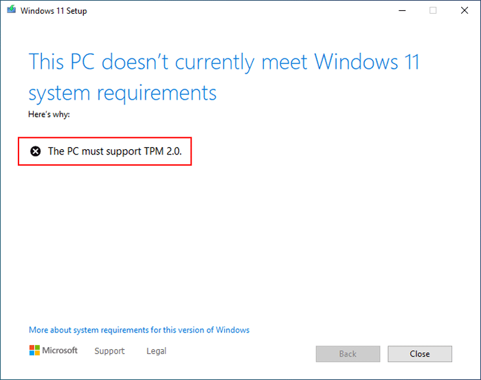 pc does not support tpm