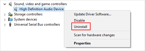 Reinstall audio driver