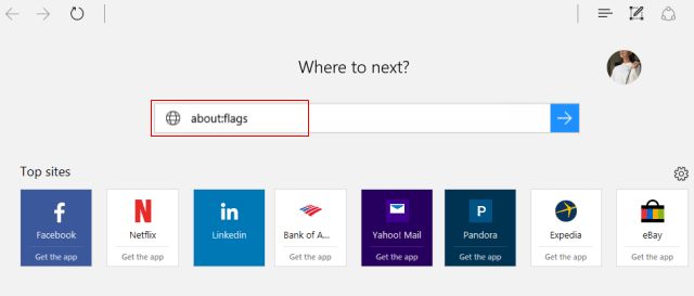 Type about:flags