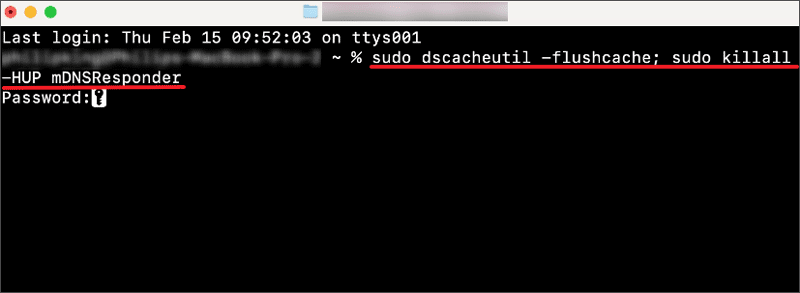 clear dns cache on macos