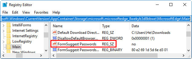 FormSuggest Passwords