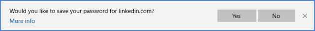 Microsoft Edge no longer prompts me save password