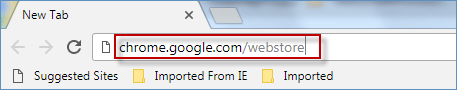 open chrome webstore