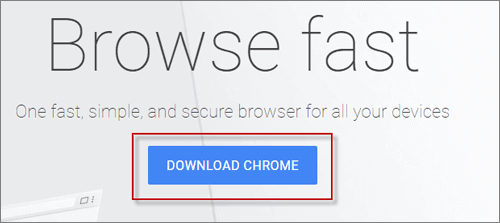 click download chrome button