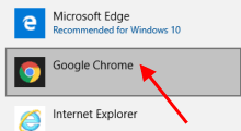 set chrome as default web browser