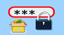 password protected zip file in Windows 10