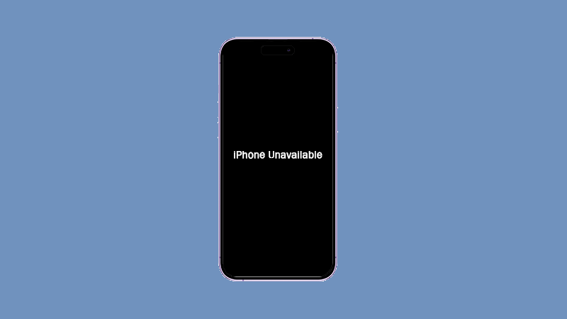 iPhone Unavailable on the Black Screen